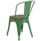 Flash Furniture Green Metal Stackable Chair with Wood Seat, PK4 4-CH-31230-GN-WD-GG - alternate 3